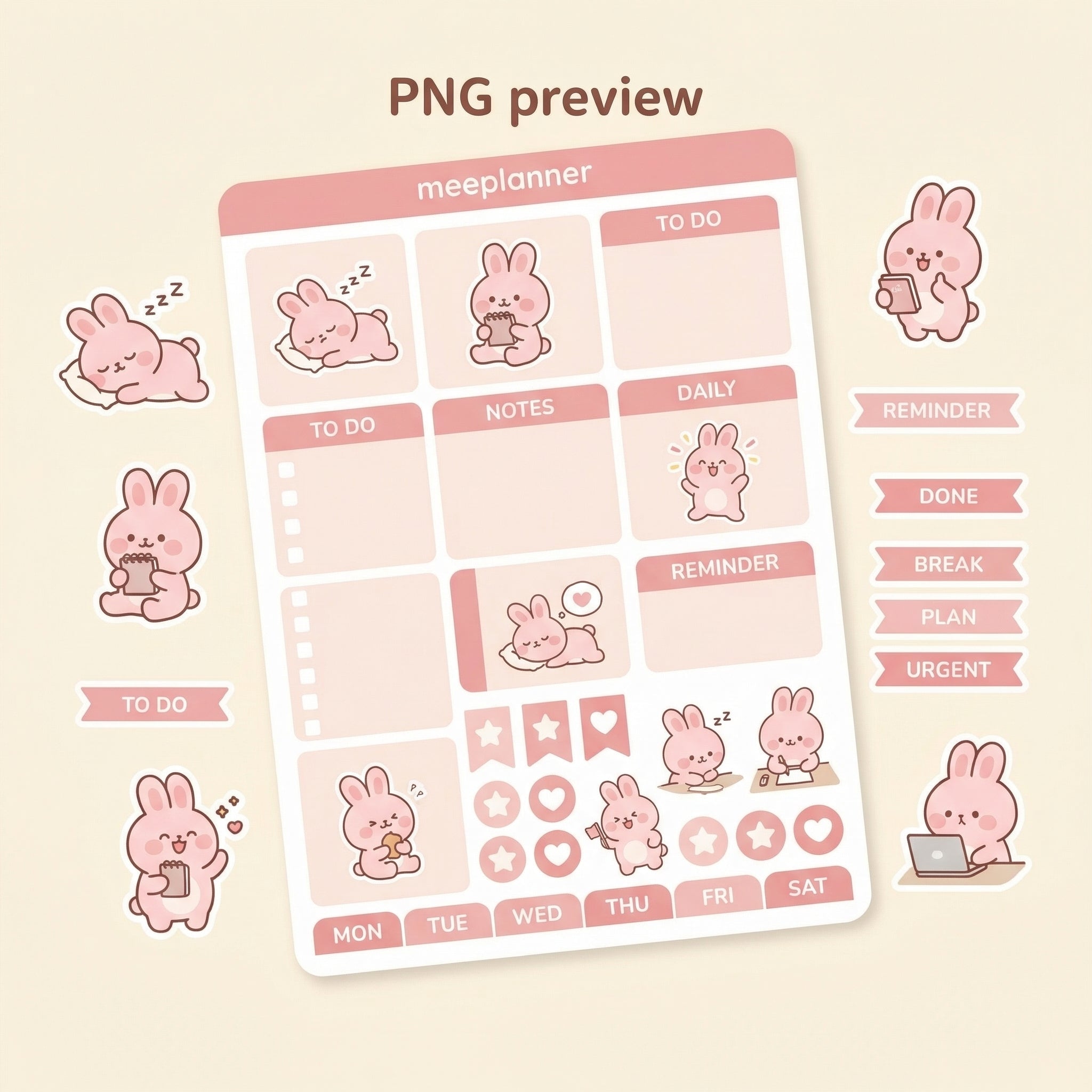 Miu Jiu Cute Sticker Series 02 (+200 Sticker) - New! - Meeplanner