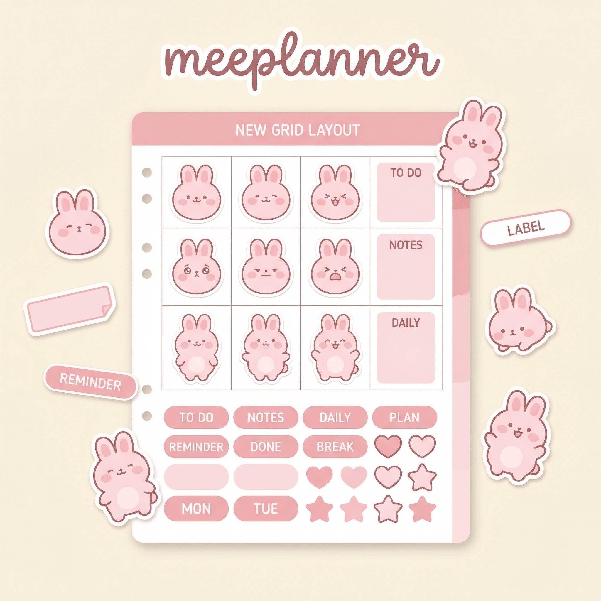 Miu Jiu Cute Sticker Series 02 (+200 Sticker) - New! - Meeplanner