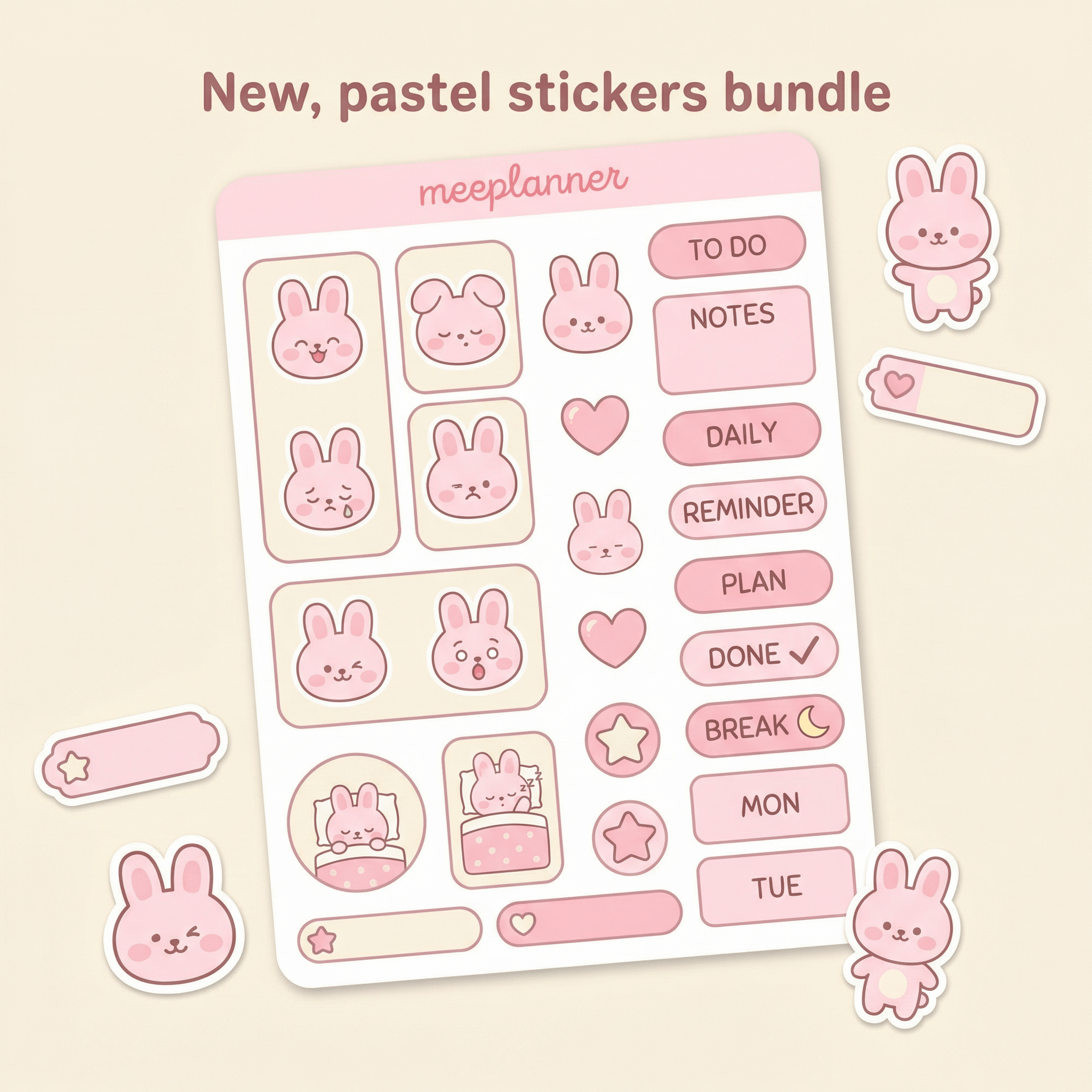 Miu Jiu Cute Sticker Series 02 (+200 Sticker) - New! - Meeplanner