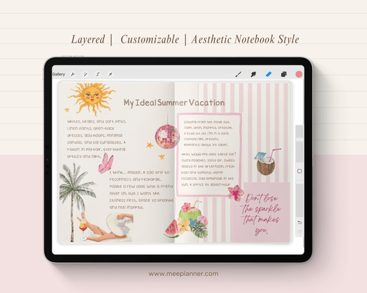 Procreate Digital Journal Template - Meeplanner