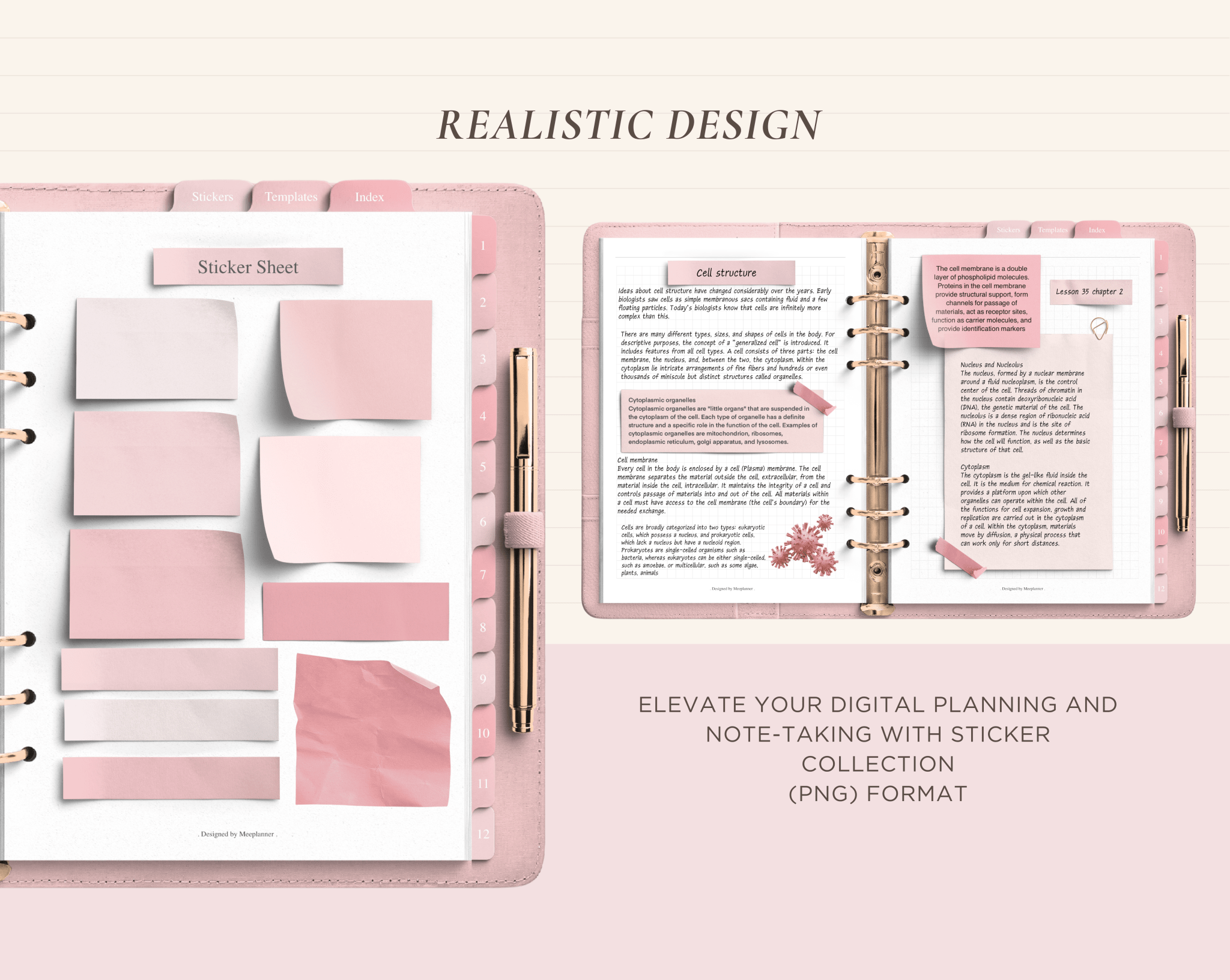 Realistic Digital Notebook - Meeplanner