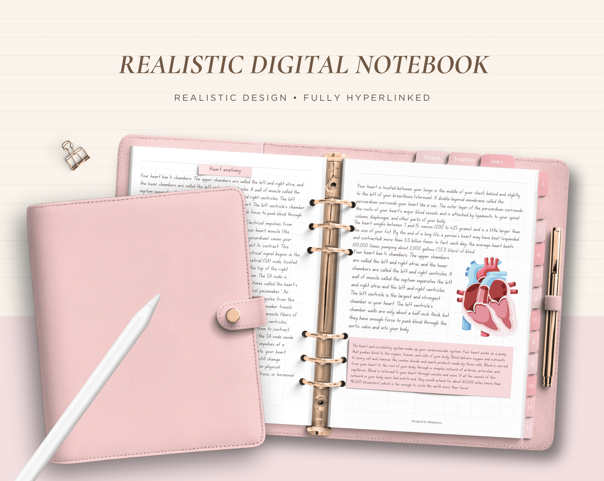 Realistic Digital Notebook - Meeplanner