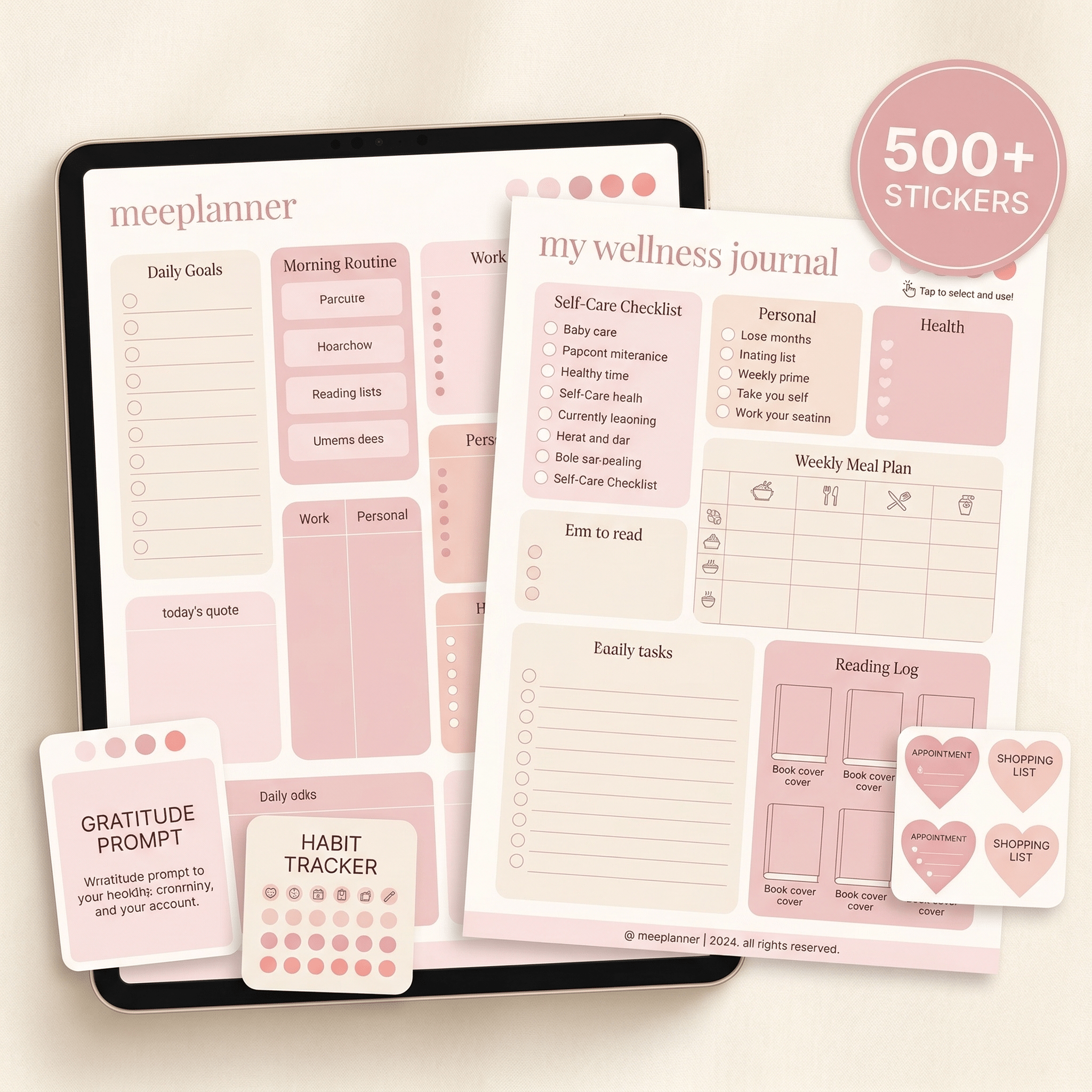 The Ultimate Daily Digital Planner Series 02 | 500+ Stickers Included - New! - Meeplanner
