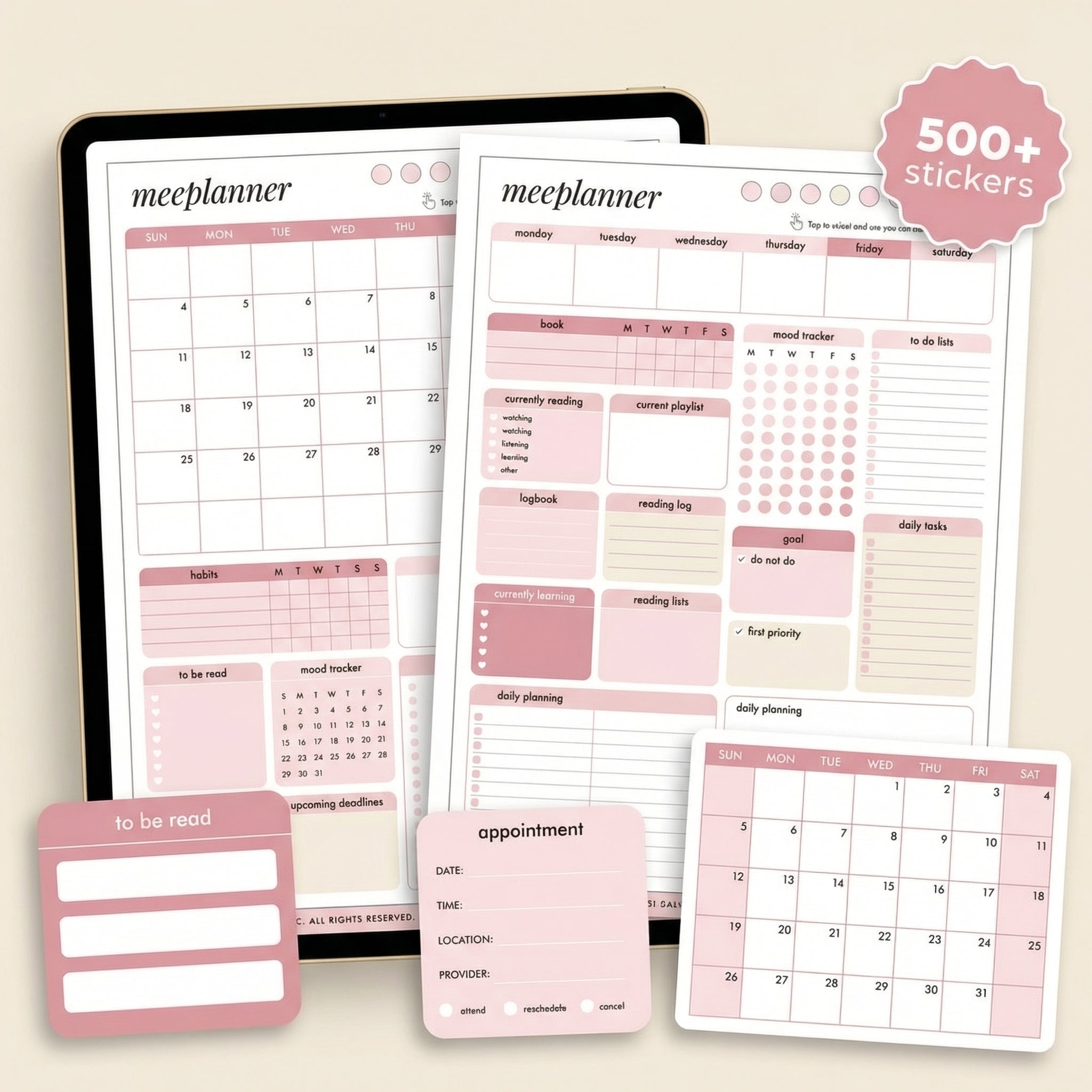 The Ultimate Digital Planner Series 01 | 250+ Stickers Included - New! - Meeplanner
