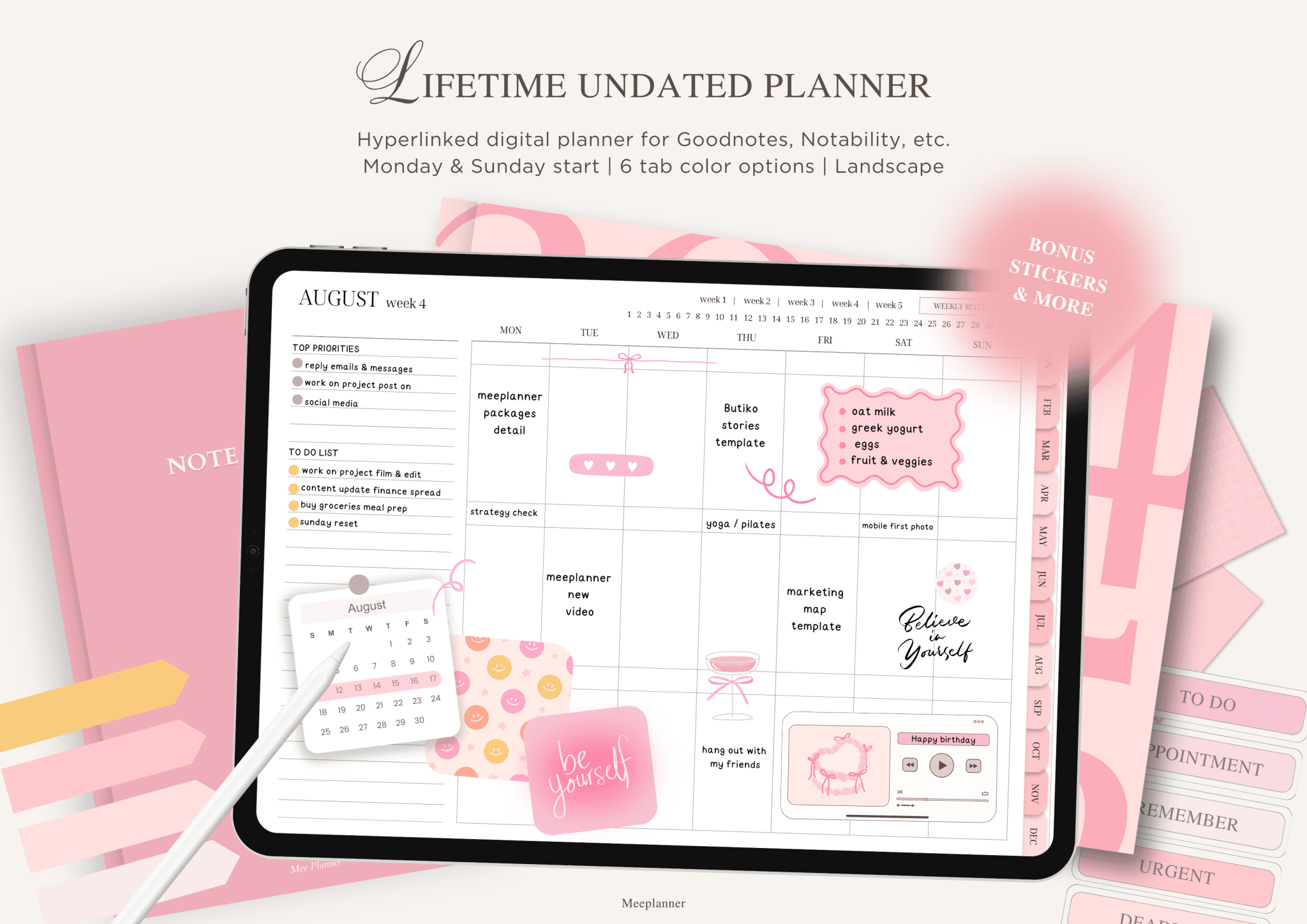 Undated Premium Planner - Meeplanner