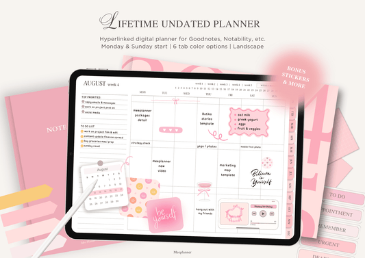 Undated Premium Planner - Meeplanner