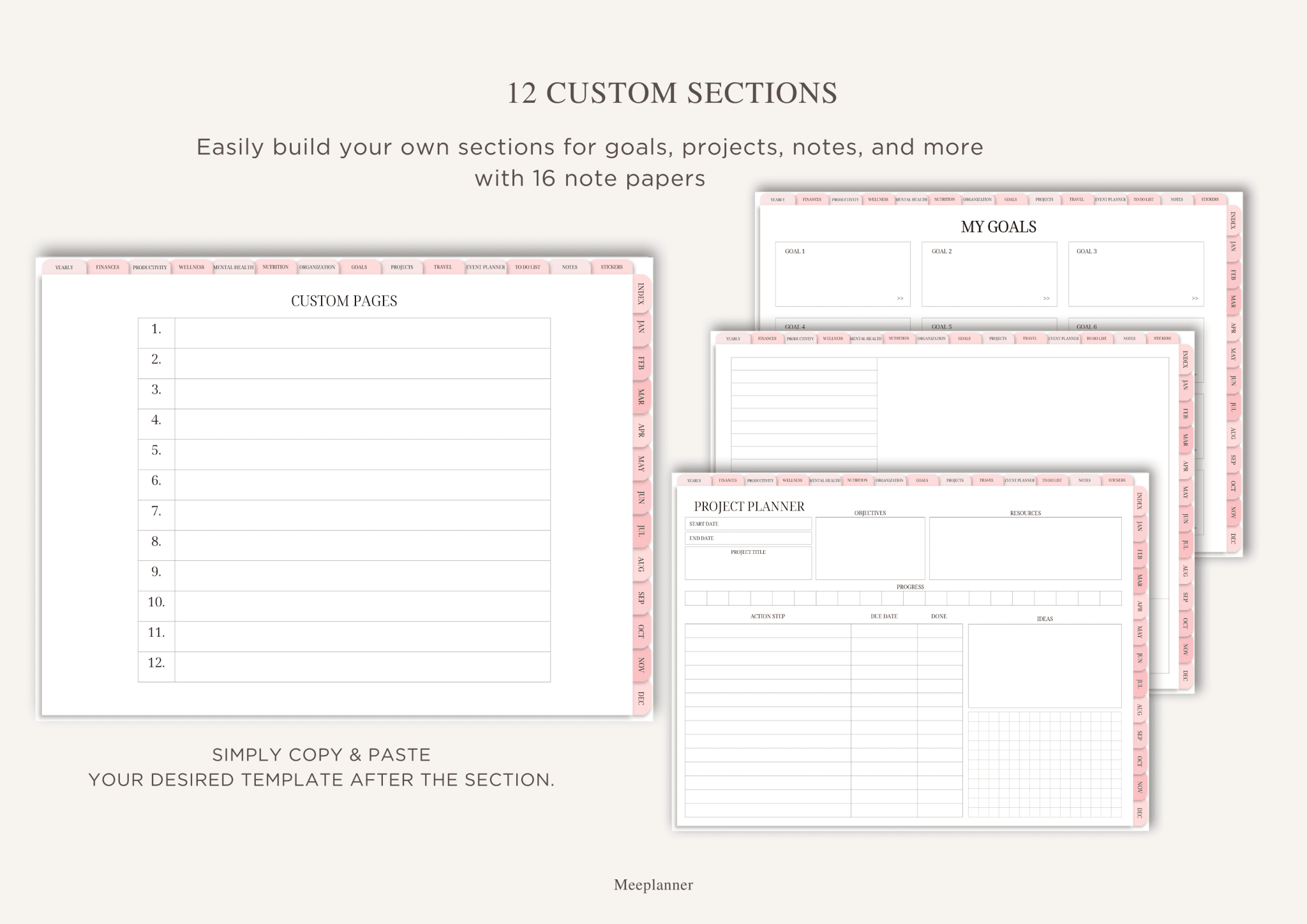Undated Premium Planner - Meeplanner