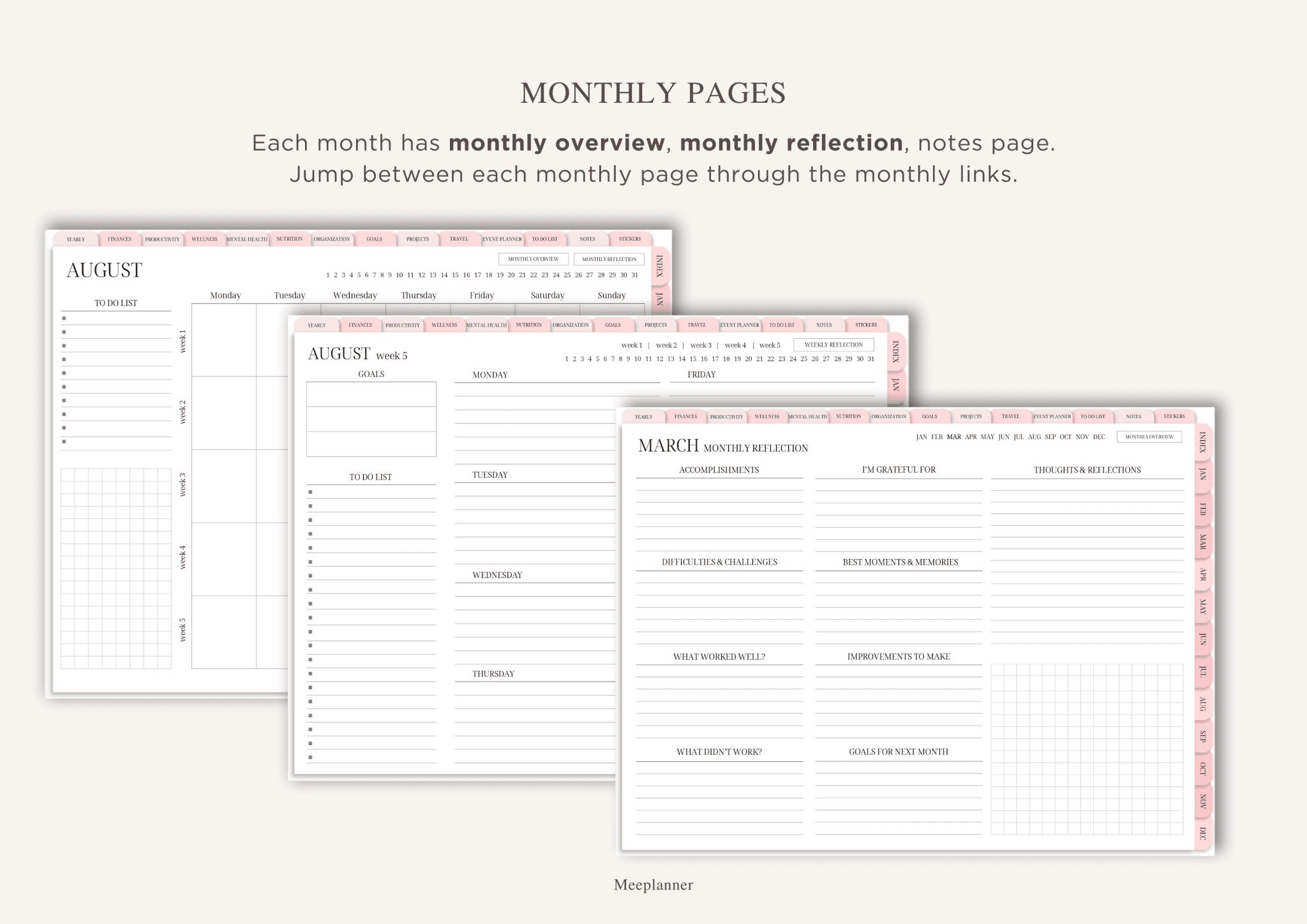 Undated Premium Planner - Meeplanner