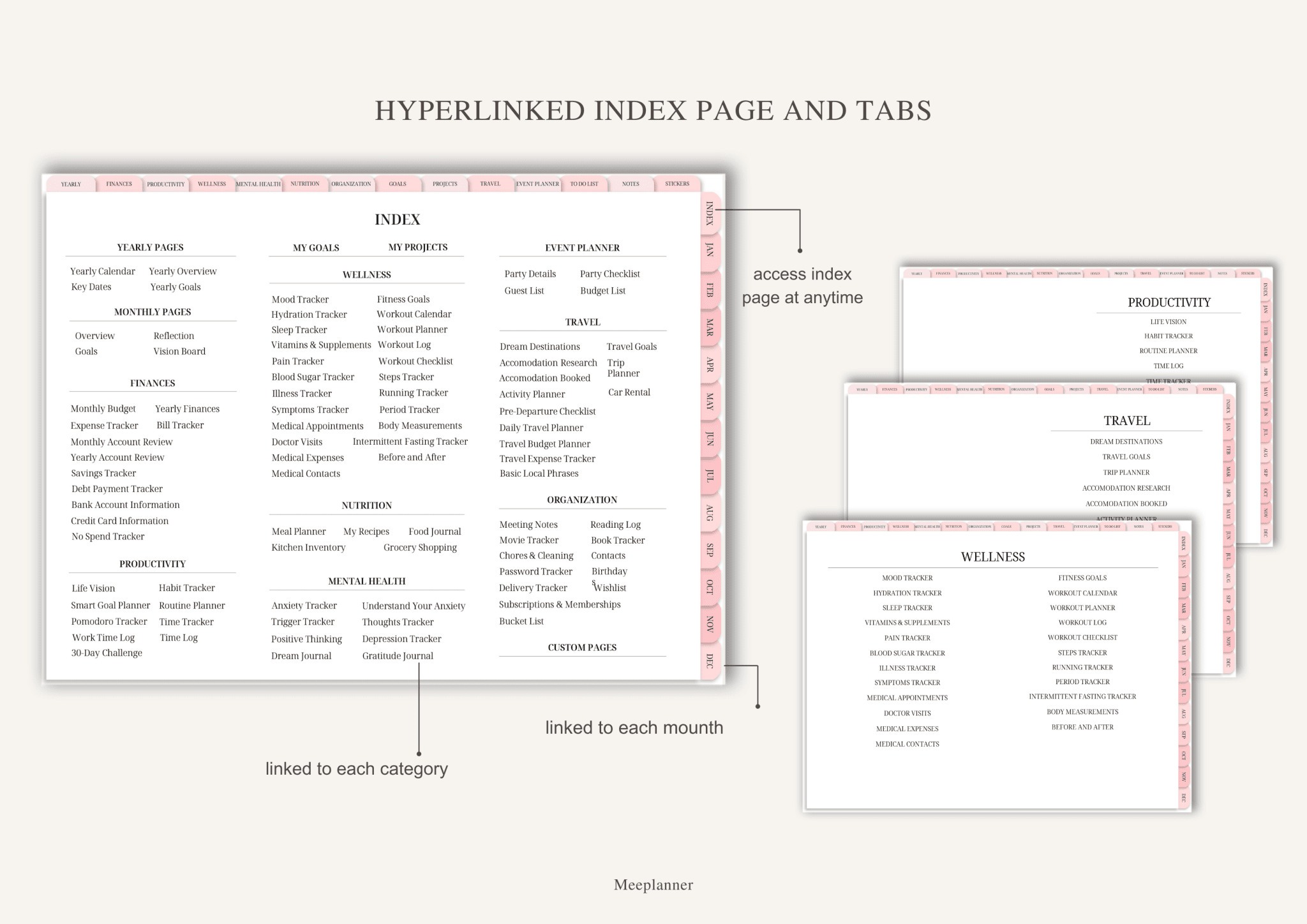 Undated Premium Planner - Meeplanner
