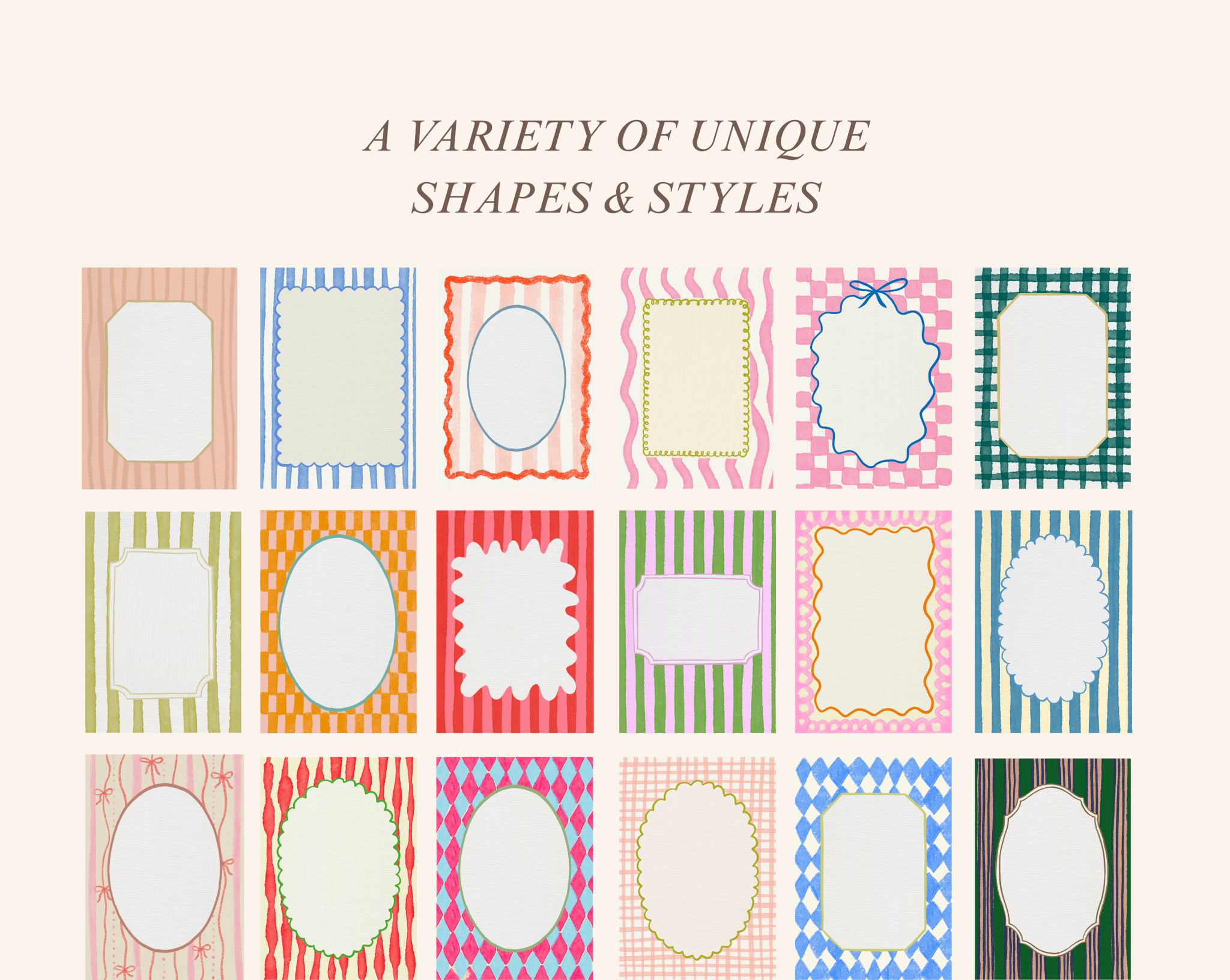 Whimsical Frames Digital Stickers - Meeplanner